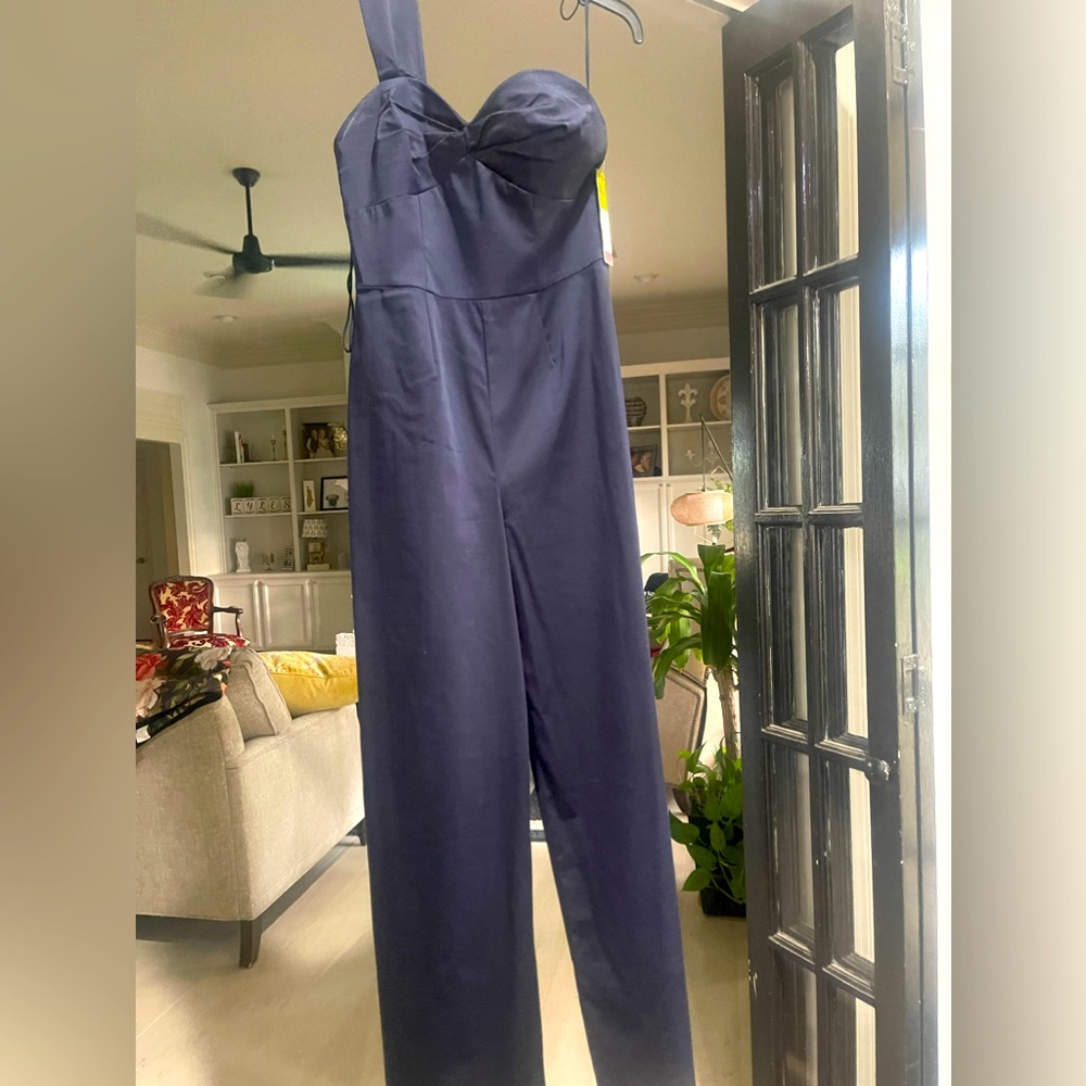 Single thick strapped jumpsuit.